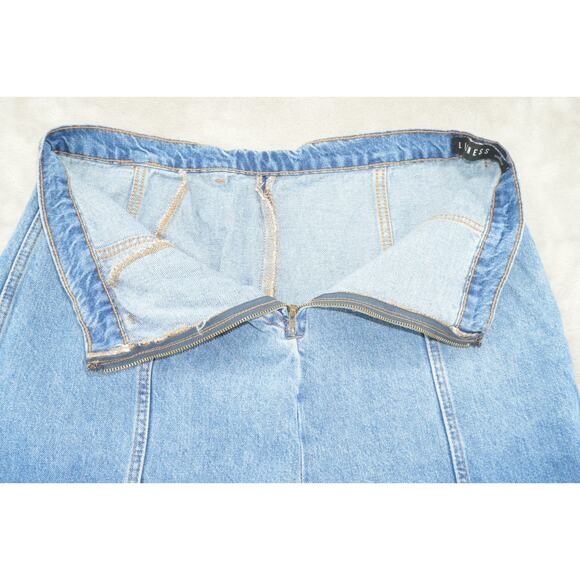 Lioness Light Wash Denim Maxi Skirt Women’s L High Waist Gored Long Jean Skirt - Picture 6 of 7